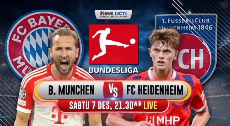 Heidenheim Siap Menghadapi Bayern Muenchen di Bundesliga Malam Ini, Pukul 21.30 WIB Tayangan Langsung di iNews