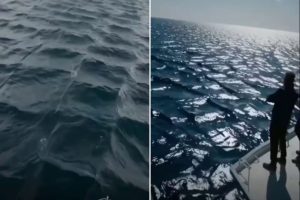 Turki Terkejut dengan Munculnya Gelombang Ombak Laut yang Berbentuk Unik seperti Kotak