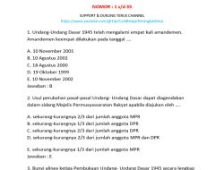 130 Soal Ujian Perangkat Desa 2025 – Pancasila dan UUD 1945 Lengkap dengan Jawaban