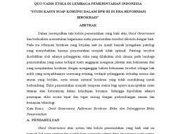 Inti Etika Pemerintahan