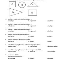 30 Soal Matematika Kelas 4 SD Bangun Datar Semester 1 Lengkap Jawaban