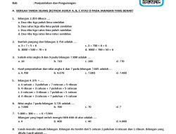 Kunci Jawaban Matematika SD Kelas 3 Semester 2 2026