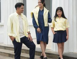 Gaya Lebaran Serasi Keluarga Selebriti dengan Busana Fleksibel